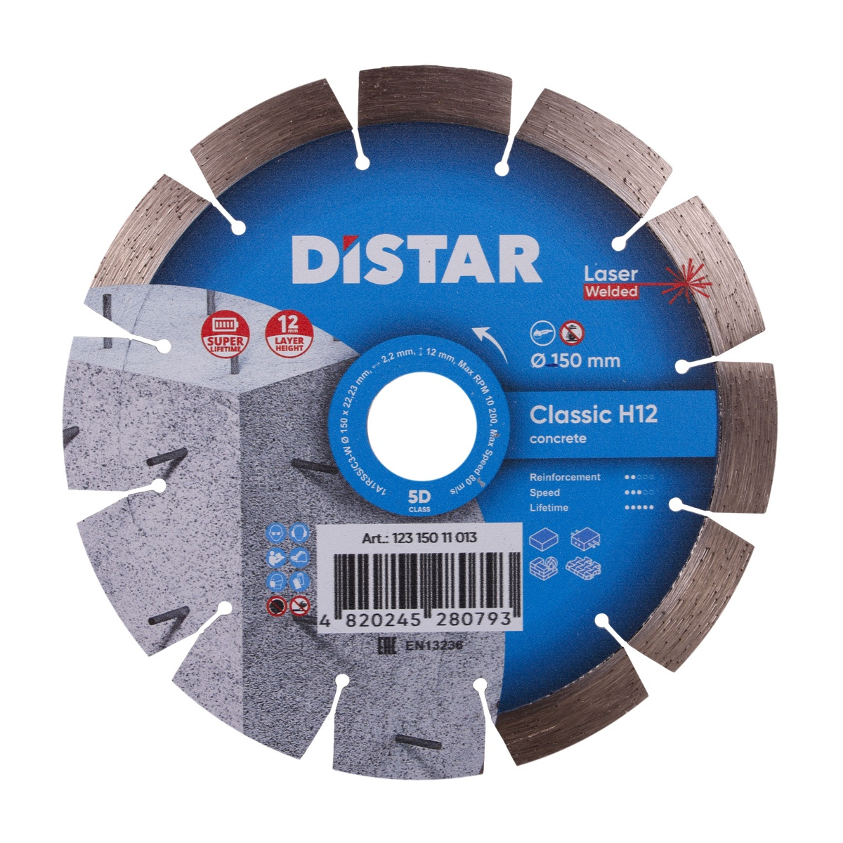 Tarcza diamentowa Distar 150x22,23 1A1RSS/C3-W Classic H12 12315011013 - obrazek 1