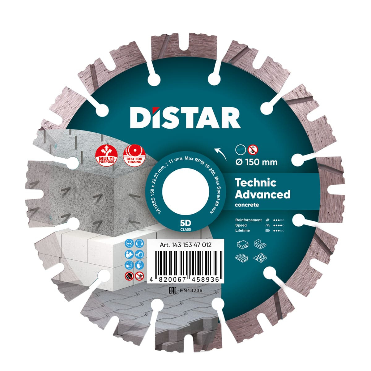 Tarcza diamentowa Distar 150x22,23 Technic Advanced 14315347012 - obrazek 1