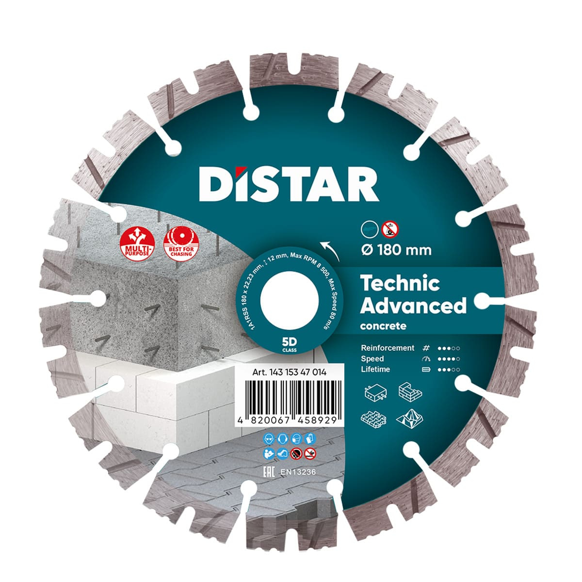 Tarcza diamentowa Distar 180x22,23 Technic Advanced 14315347014 - obrazek 1