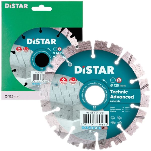 Tarcza diamentowa Distar 1A1RSS 125 x 22,23 mm 14315347010 Tarcza diamentowa Distar 1A1RSS 125 x 22,23 mm 14315347010