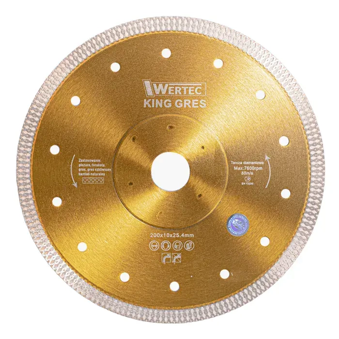 Tarcza diamentowa do gresu Wertec KING GRES 200x25,4x10 mm ( KINGGRES200) - obrazek 1