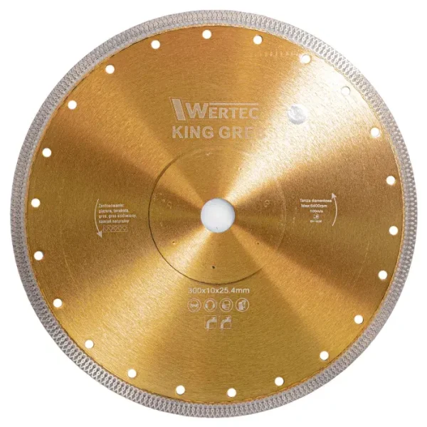 Tarcza diamentowa do gresu Wertec King Gres 300×25,4×10 mm Tarcza diamentowa do gresu Wertec King Gres 300×25,4×10 mm
