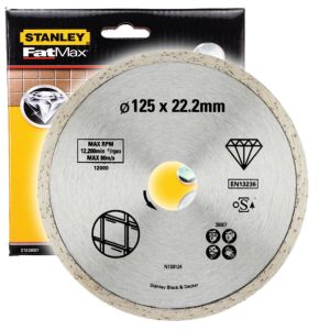Tarcza diamentowa do płytek Stanley STA38007-XJ 125×22,23 mm Tarcza diamentowa do płytek Stanley STA38007-XJ 125×22,23 mm