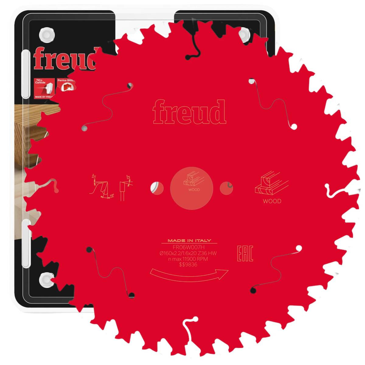 Tarcza do cięcia drewna 160x2,2x1,6x20 36z Freud FR06W007H - obrazek 1