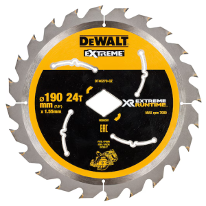 Tarcza do cięcia drewna 190mm/24Z Dewalt DT40270-QZ Tarcza do cięcia drewna 190mm/24Z Dewalt DT40270-QZ