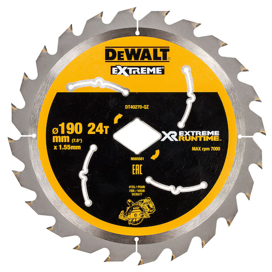 Tarcza do cięcia drewna 190mm/24Z Dewalt DT40270-QZ - obrazek 1