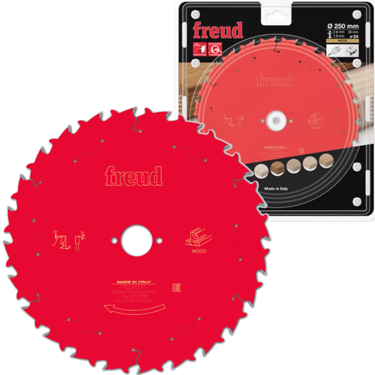 Tarcza do cięcia drewna wzdłuż słojów 250x2,8/1,8x30 mm Z24 Freud FR23W001T - obrazek 1