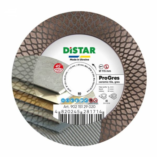 Tarcza do cięcia gresu 115×22,23 mm Distar 90215129019 Tarcza do cięcia gresu 115×22,23 mm Distar 90215129019
