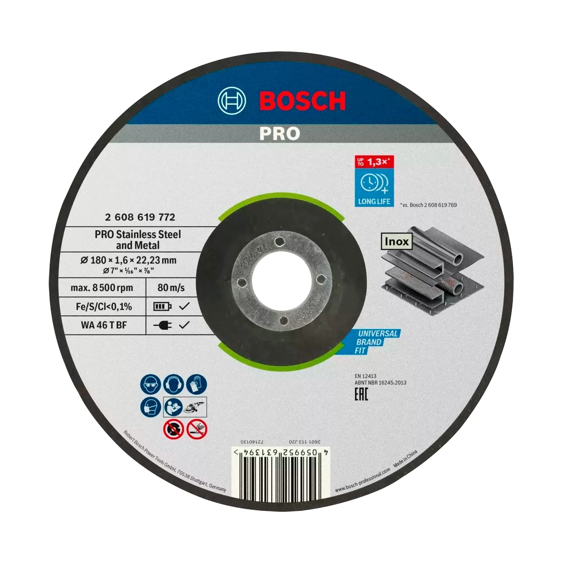 Tarcza do cięcia metalu 180x22,23 mm Bosch 2608619772 - obrazek 1