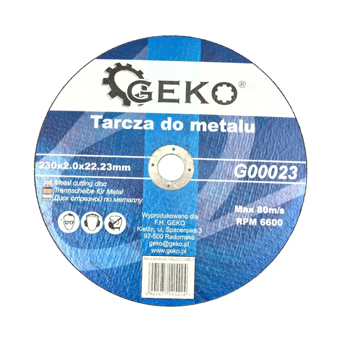 Tarcza do cięcia metalu 230x22,23 mm Geko G00023 - obrazek 1