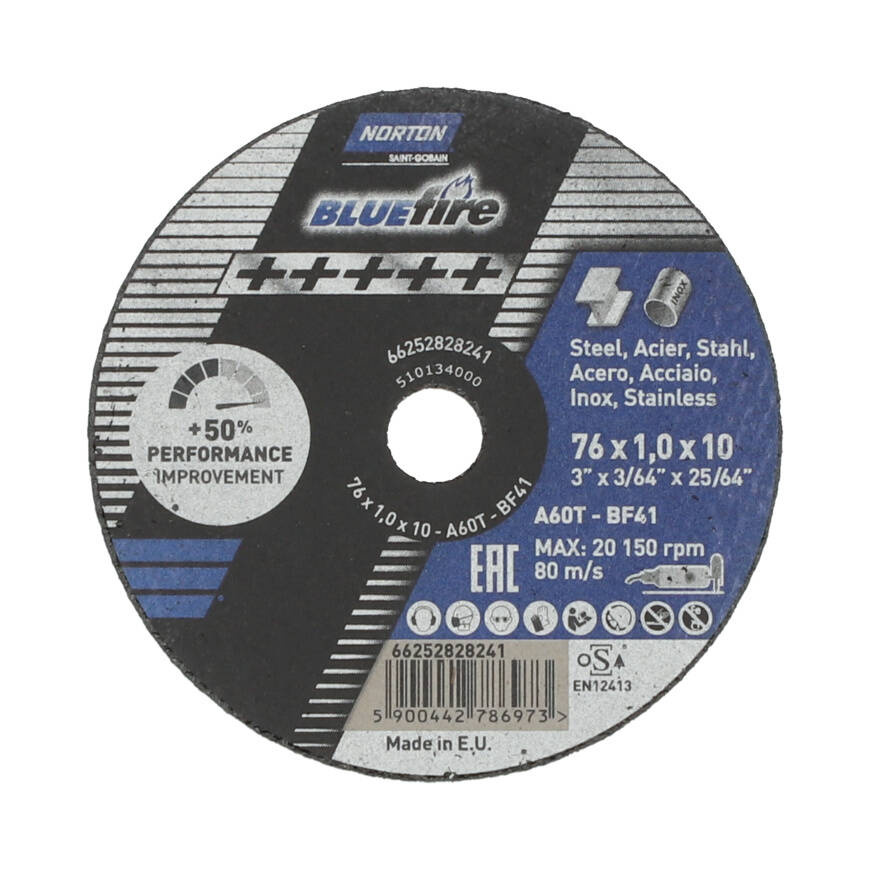 Tarcza do cięcia metalu Norton 66252828241 76x1,0x10mm - obrazek 1