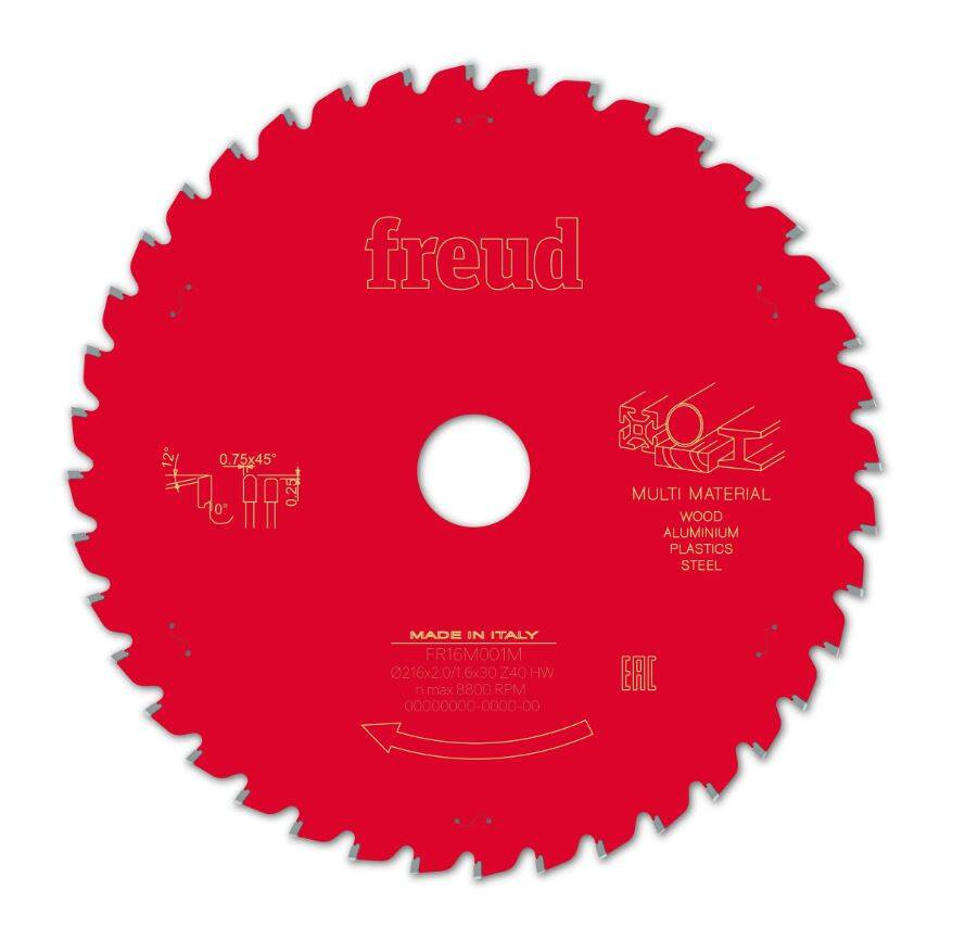 Tarcza do cięcia wszystkiego 216x2,0/1,6x30mm Z40 Freud FR16M001M - obrazek 1