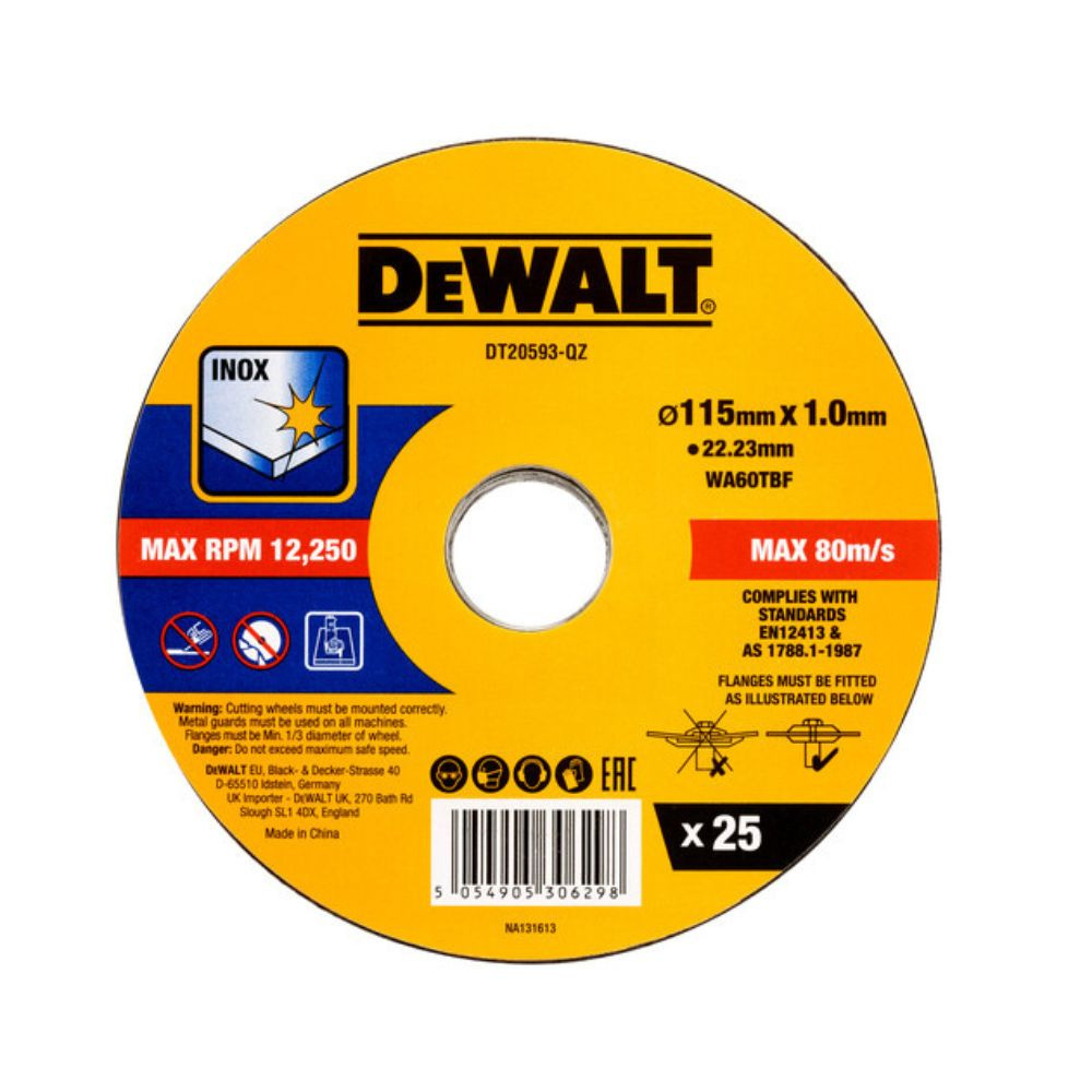 Tarcza do metalu 115 mm Dewalt DT20593-QZ - 25 sztuk - obrazek 1
