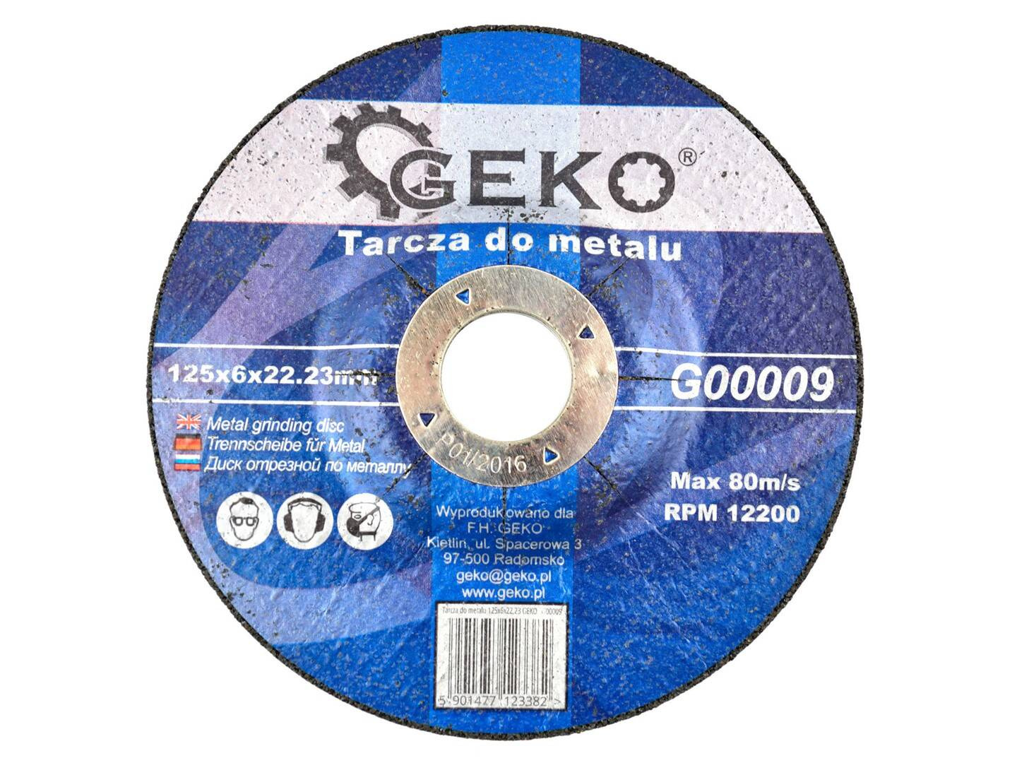 Tarcza do szlifowania metalu 125x22,23 Geko G00009 - obrazek 1
