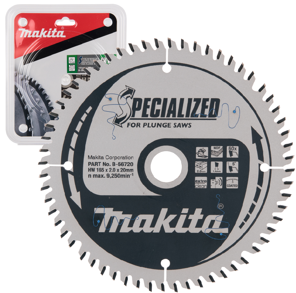 Tarcza tnąca do MDF/laminatu Makita 165x20mm 60Z B-56720 - obrazek 1