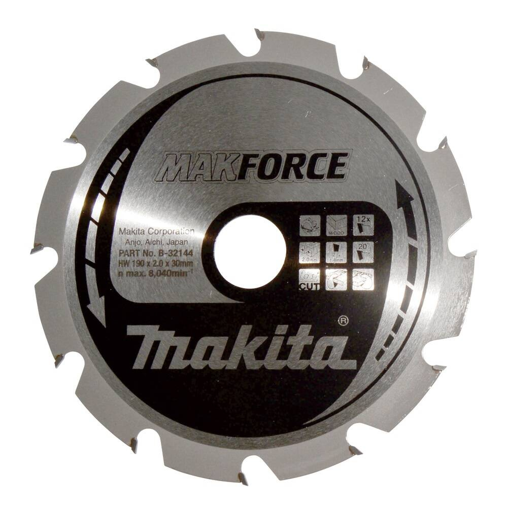Tarcza tnąca do drewna 190 x 30 mm Makita B-32144 - obrazek 1