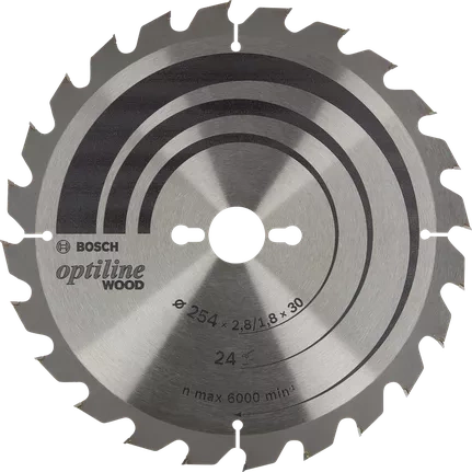 Tarcza tnąca do drewna 254x2.8/1.8x30 T24 Bosch 2608838412 - obrazek 1
