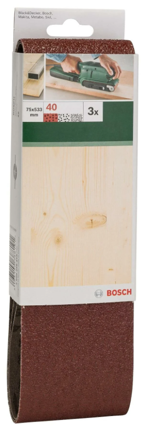 Taśma ścierna Bosch 533x75MM 2609256216 3 szt. - obrazek 1