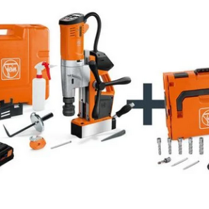 Wiertarka rdzeniowa Fein AKBU 35 PMQW 18 V AS Construction-Site 2x 8 Ah Set 3/4 in Weldon / HSS NOVA 50 (71700466000) Wiertarka rdzeniowa Fein AKBU 35 PMQW 18 V AS Construction-Site 2x 8 Ah Set 3/4 in Weldon / HSS NOVA 50 (71700466000)