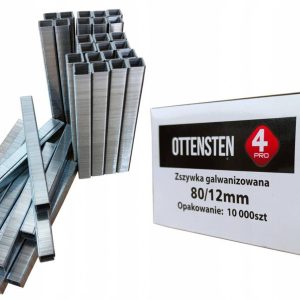 Zestaw 10000 szt. zszywek tapicerskich 80/12mm, galwanizowanych 4PRO ZTA8012G Zestaw 10000 szt. zszywek tapicerskich 80/12mm, galwanizowanych 4PRO ZTA8012G