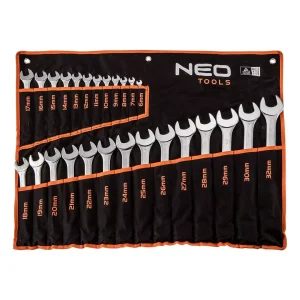 Zestaw 26 szt. kluczy płasko oczkowych 6-32 mm NEO Tools 09-754 Zestaw 26 szt. kluczy płasko oczkowych 6-32 mm NEO Tools 09-754