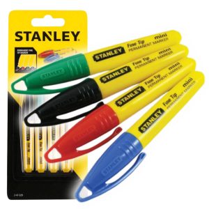 Zestaw 4 szt. markerów Stanley 2-47-329 Zestaw 4 szt. markerów Stanley 2-47-329