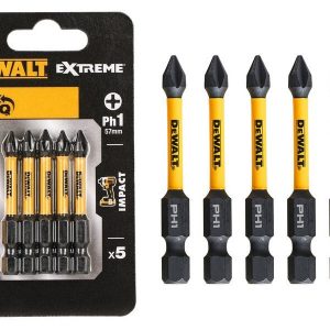 Zestaw 5 szt. bitów PH1 57 mm Dewalt DT7997T-QZ Zestaw 5 szt. bitów PH1 57 mm Dewalt DT7997T-QZ