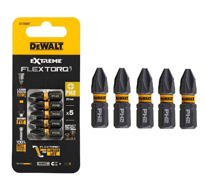 Zestaw 5 szt. bitów PH2 25 mm DeWalt DT7994T-QZ - obrazek 1