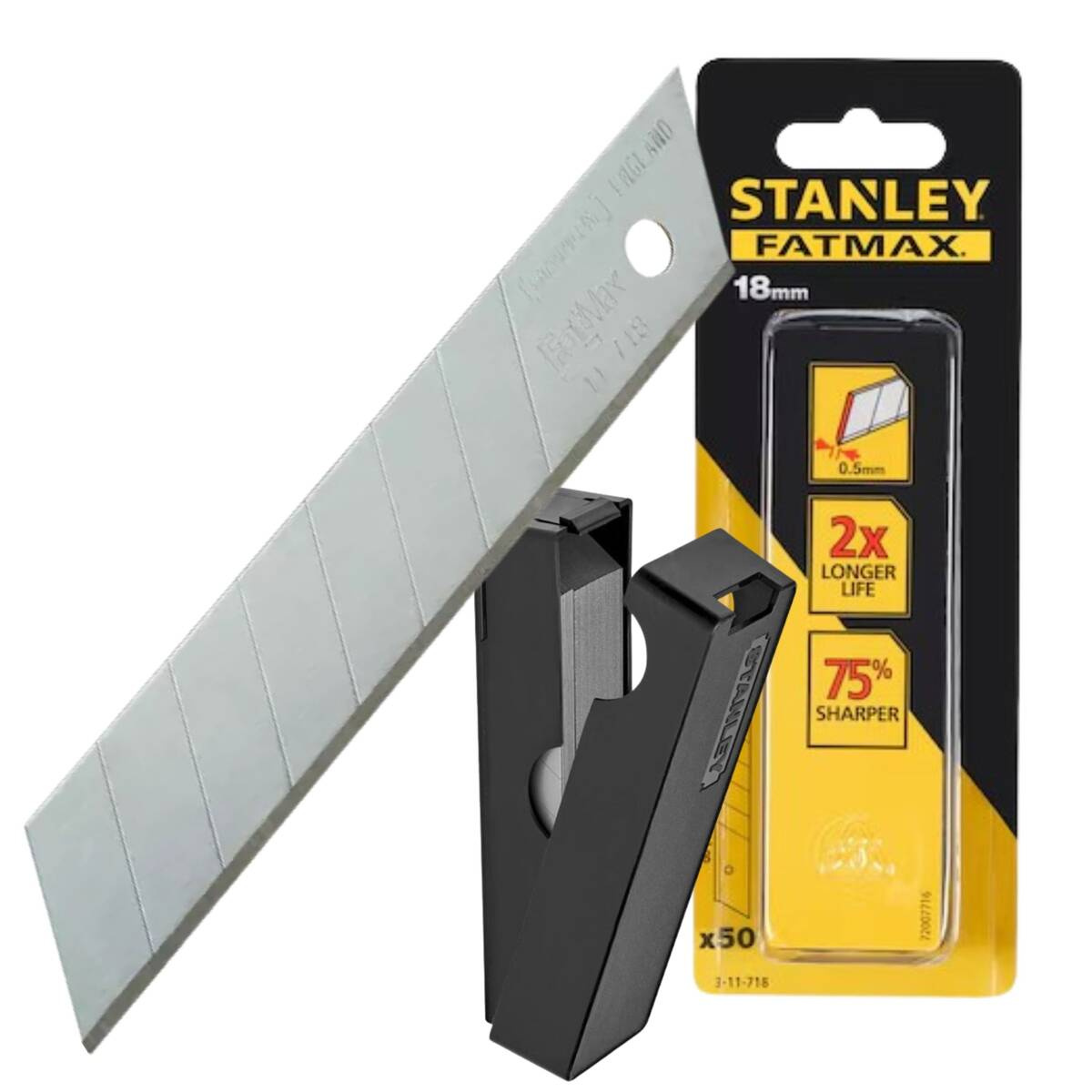 Zestaw 50 szt. ostrzy łamanych do noży Stanley Fatmax 3-11-718 - obrazek 1