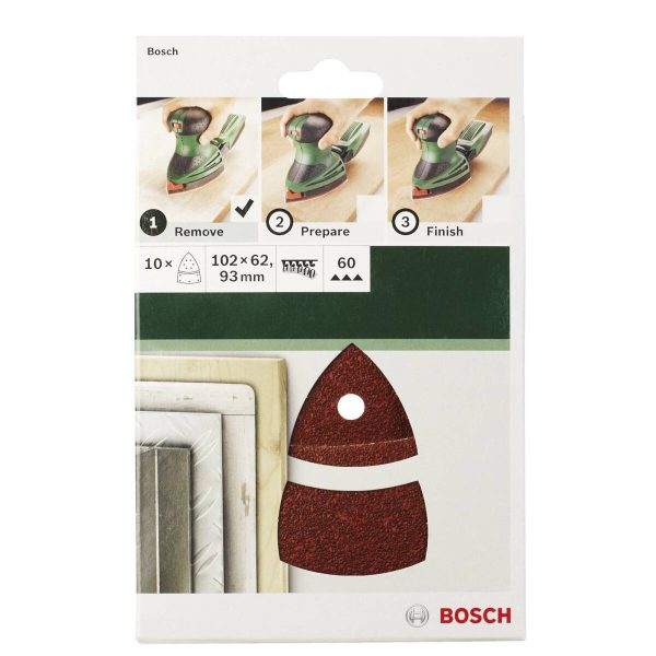 Zestaw arkuszy ściernych Bosch Delta 100×62/93 GR.240 2609256A66 Zestaw arkuszy ściernych Bosch Delta 100×62/93 GR.240 2609256A66