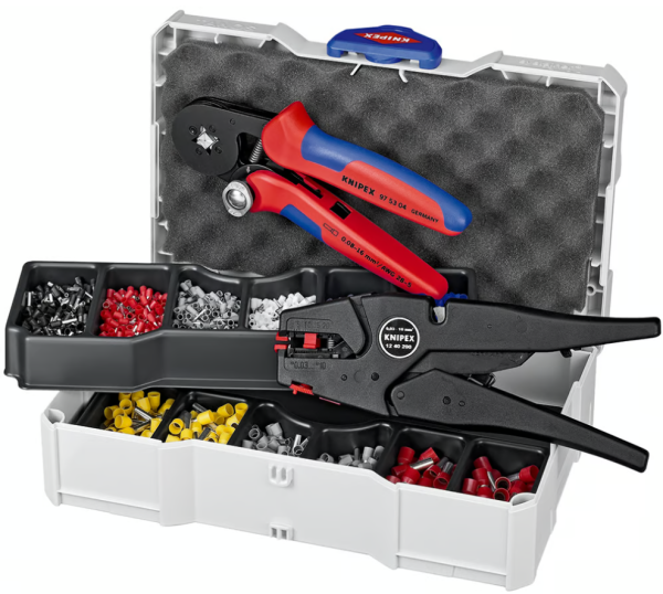 Zestaw do zagniatania tulejek kablowych Knipex 979010 Zestaw do zagniatania tulejek kablowych Knipex 979010