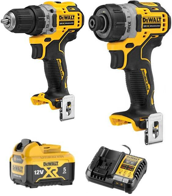 Zestaw elektronarzędzi Dewalt DCD701N+DCF601N z zestawem zasilającym