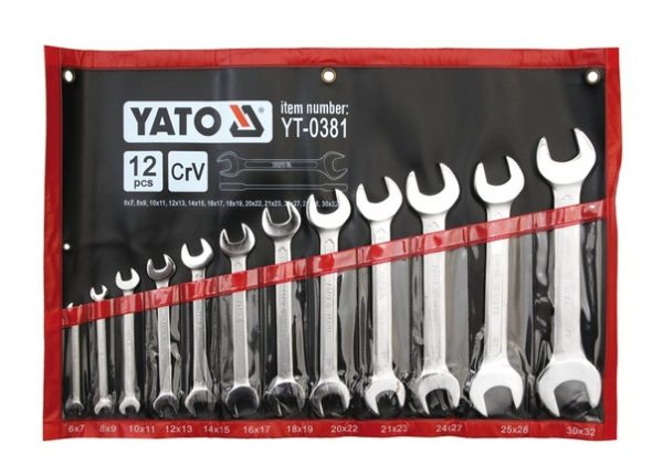 Zestaw kluczy płaskich Yato YT-0381 12 el. 6 – 32 mm Zestaw kluczy płaskich Yato YT-0381 12 el. 6 – 32 mm