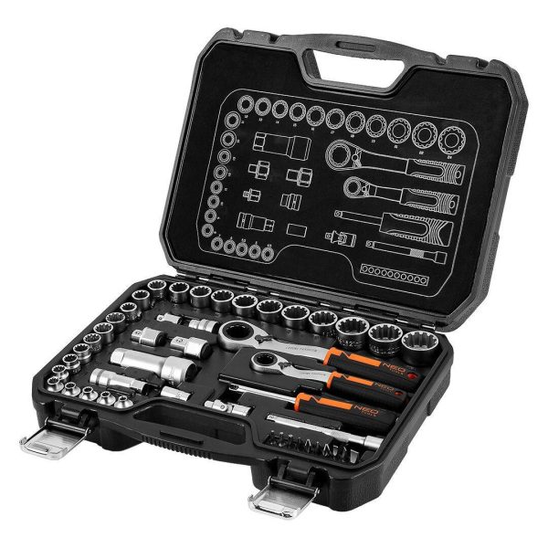 Zestaw nasadek przelotowych Neo Tools 10-019 46 szt Zestaw nasadek przelotowych Neo Tools 10-019 46 szt
