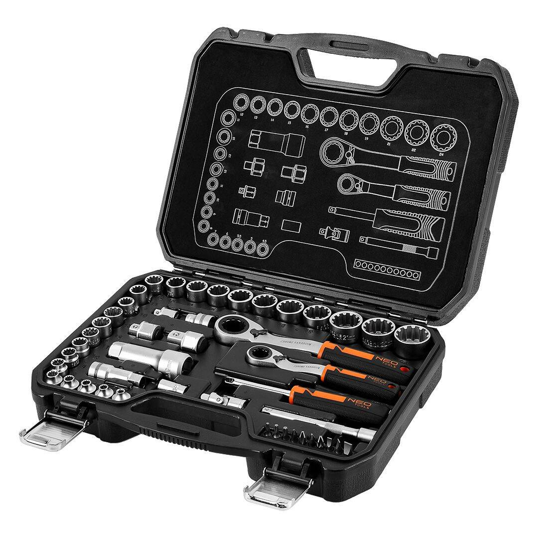 Zestaw nasadek przelotowych Neo Tools 10-019 46 szt - obrazek 1