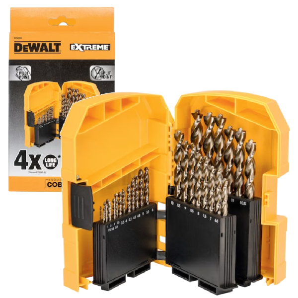 Zestaw wierteł kobaltowych do metalu DeWALT DT4957-QZ 29 el. Zestaw wierteł kobaltowych do metalu DeWALT DT4957-QZ 29 el.