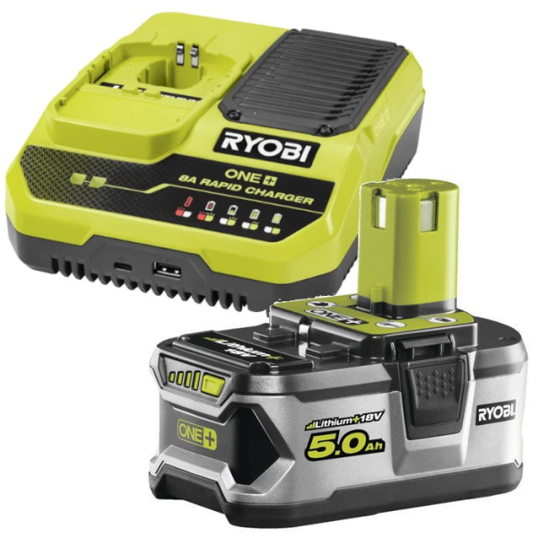 Zestaw zasilający Ryobi RB18L50 + RC18180 Zestaw zasilający Ryobi RB18L50 + RC18180