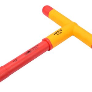 Izolowana rękojeść typu T z zabierakiem 1/2″ Yato YT-21096 VDE Izolowana rękojeść typu T z zabierakiem 1/2″ Yato YT-21096 VDE