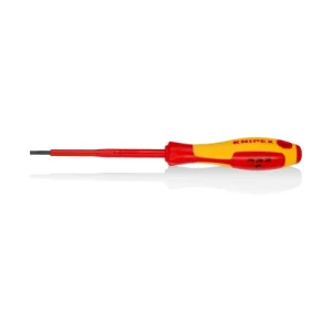 KNIPEX Wkrętak izolowany płaski do wkrętów z rowkiem prostym 202mm KNIPEX Wkrętak izolowany płaski do wkrętów z rowkiem prostym 202mm