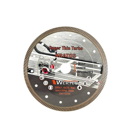 Tarcza diamentowa 200×25,4×10 mm Kratos Wertec