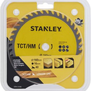 Tarcza do cięcia drewna TCT/HM 160×16 40Z Stanley STA13105-XJ Tarcza do cięcia drewna TCT/HM 160×16 40Z Stanley STA13105-XJ