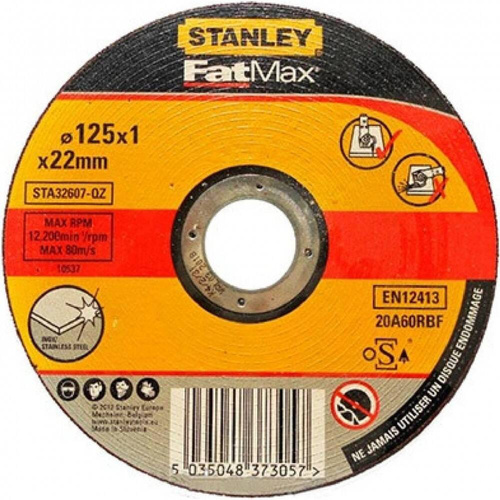 Tarcza do cięcia stali nierdzewnej 125×22,23 mm Stanley Fatmax STA32607-QZ Tarcza do cięcia stali nierdzewnej 125×22,23 mm Stanley Fatmax STA32607-QZ