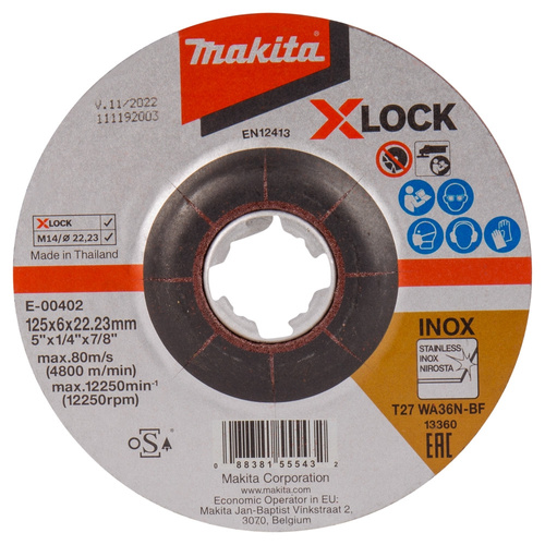 Tarcza do szlifowania metalu 125×22,23 Makita E-00402 Tarcza do szlifowania metalu 125×22,23 Makita E-00402