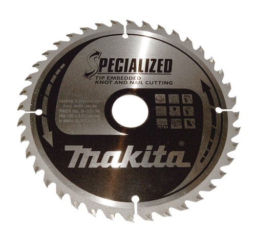 Tarcza tnąca do drewna 185 x 30 mm, 40 Z Makita B-33174 - obrazek 1