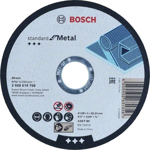 Tarcza tnąca do metalu 125 x 22,23 mm Bosch 2608619768 Tarcza tnąca do metalu 125 x 22,23 mm Bosch 2608619768