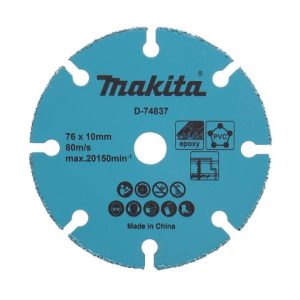 Tarcza tnąca z węglika spiekanego 76 x 10 mm Makita D-74837 Tarcza tnąca z węglika spiekanego 76 x 10 mm Makita D-74837